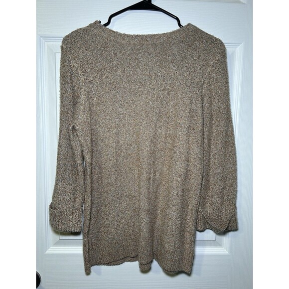 Christopher & Banks Women’s 3/4 Sleeve 3 Button Sweater Light Brown Size Medium - Picture 6 of 7